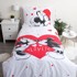 JERRY FABRICS Pamučna dječja posteljina Mickey and Minnie "Love" 140x200 cm, crvena